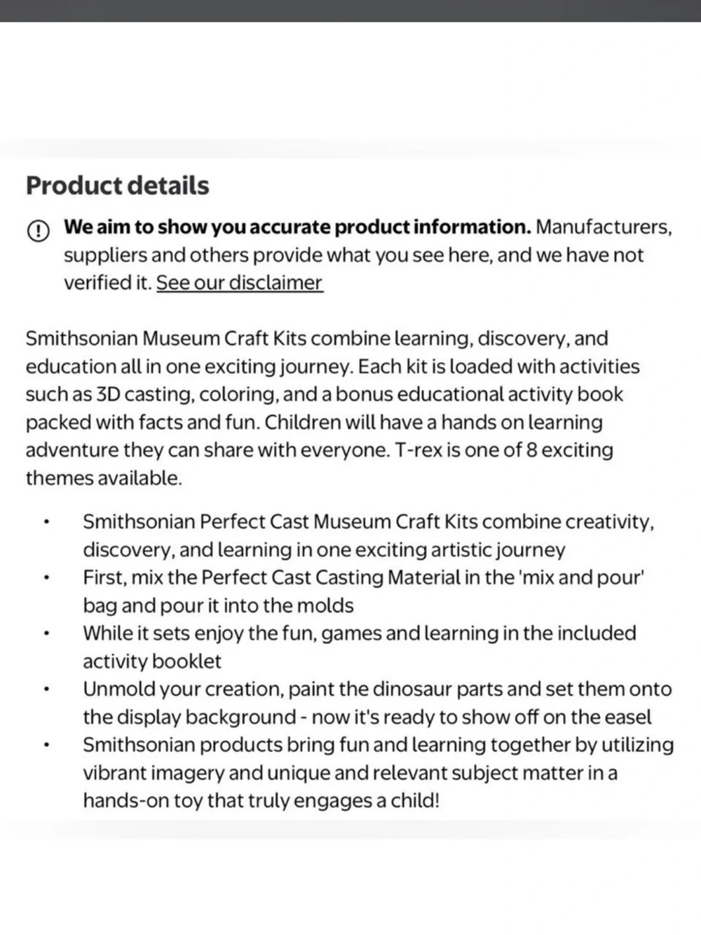 $7 T-rex Museum Craft Kit - Brown Dinosaur Model $7 WHEN BUNDLED WITH 3 OR MORE